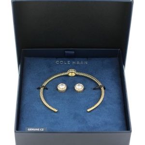 Cole Haan Set Cubic Zirconia Stud Earring and Cuff